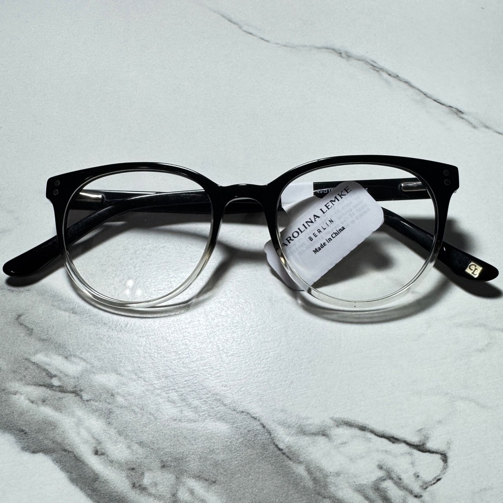Carolina Lemke Berlin Black Clear Gradient Optical Frames 49-19-145 SK A